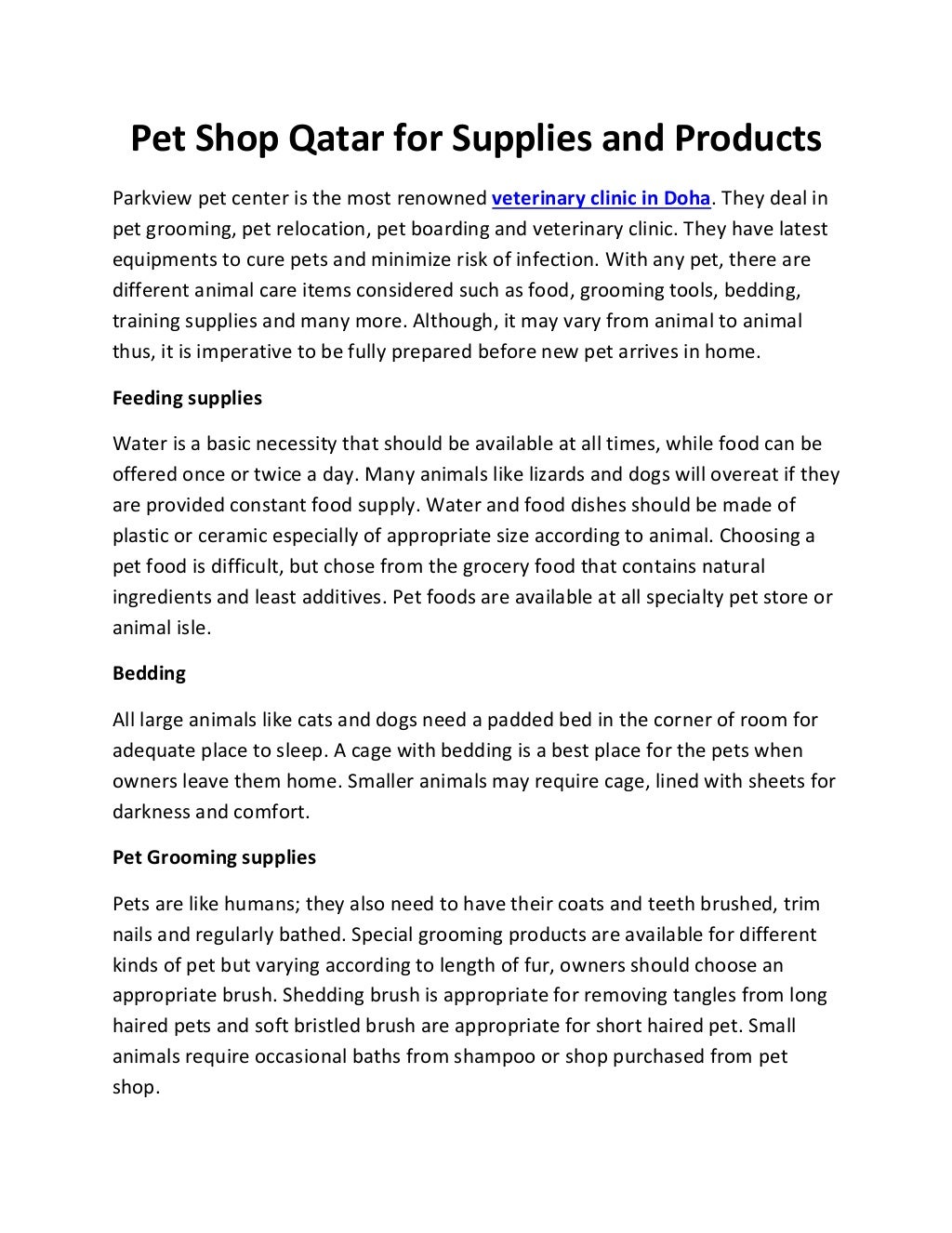 Pet shop qatar for supplies and products