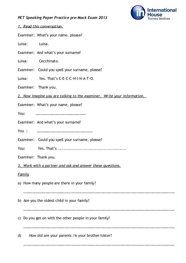 test english mock speaking mock Pet exam 2013 practice pre luisa paper speaking test english mock speaking mock Pet exam 2013 practice pre luisa paper speaking