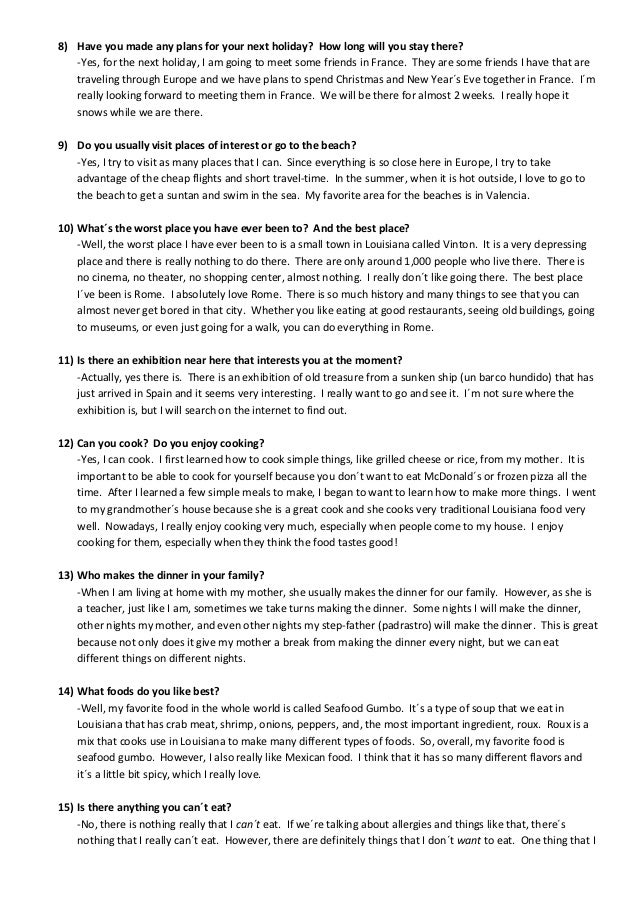 pet speaking questions with answers mla practice worksheet answer key