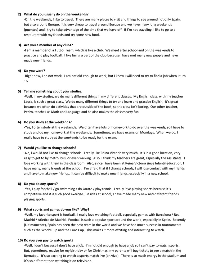 Pet speaking questions with answers