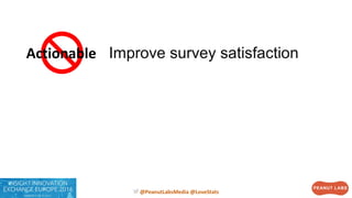 @PeanutLabsMedia @LoveStats
Improve survey satisfactionActionable
 