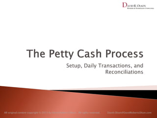 Petty Cash Management - Introduction to Petty Cash | PDF
