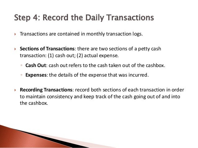 petty cash management introduction to petty cash petty cash transaction log
