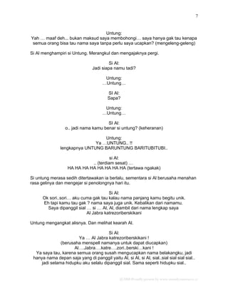 Petualangan Sial Dan Untung