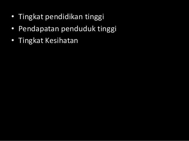 Petunjuk Negara Maju Dan Sejahtera