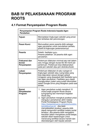 Program Roots Contoh Petunjuk Pelaksanaan Program ROOTS TPPK.ppt