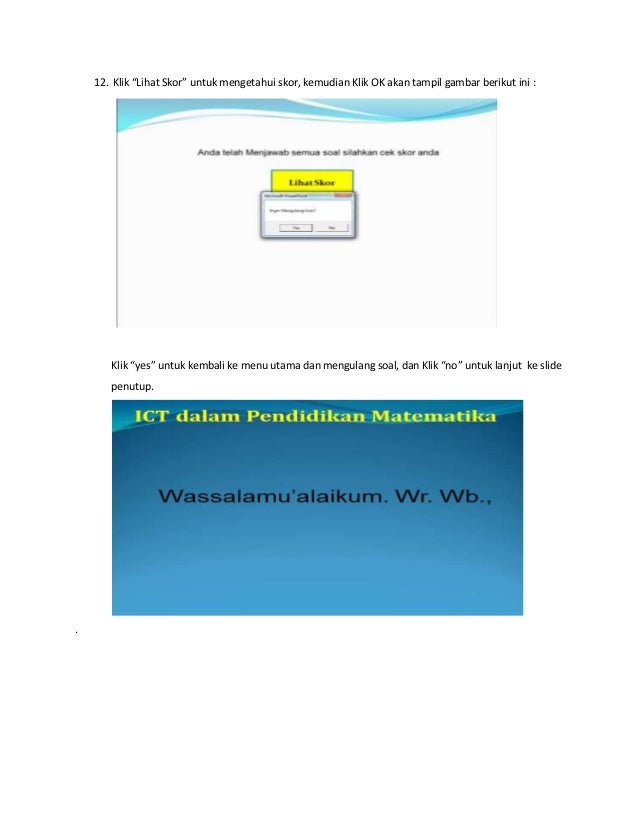 Petunjuk penggunaan media pembelajaran powerpoint lingkaran