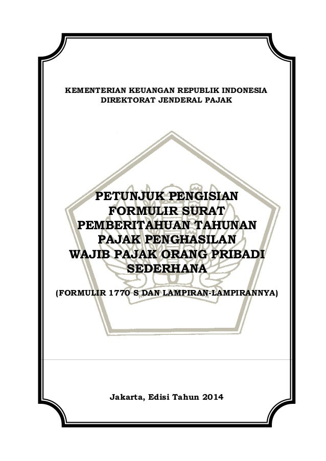 Petunjuk Pengisian Spt 1770 S