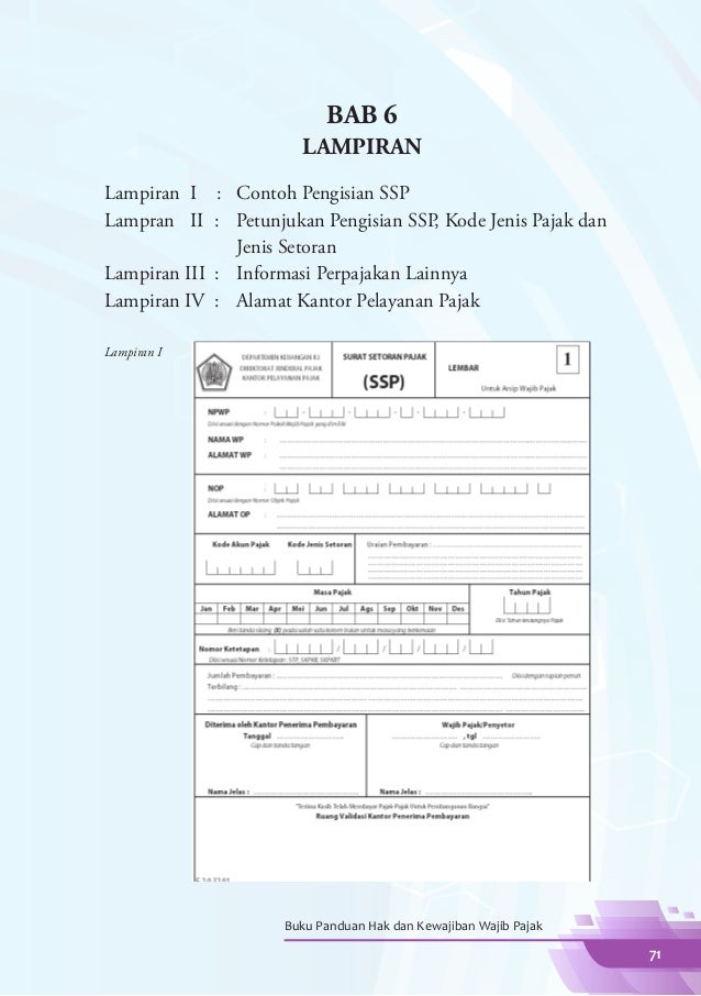 Petunjuk pengisian ssp