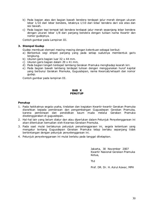 PP Gugusdepan Gerakan Pramuka Keputusan Kwartir Nasional 