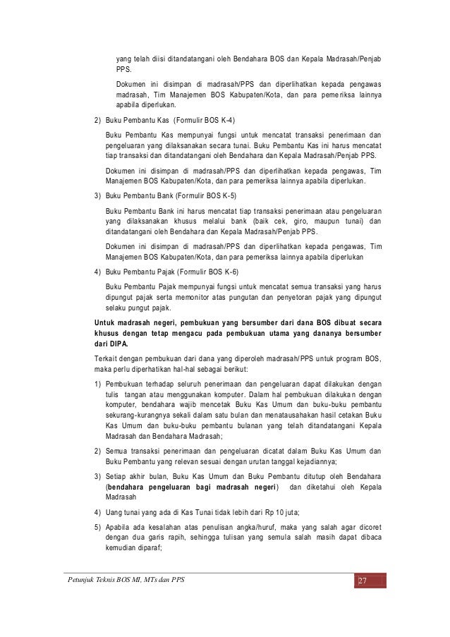 bos pajak laporan MTs BOS Madrasah Laporan 2014 (MI PPs) Teknis Petunjuk Tahun