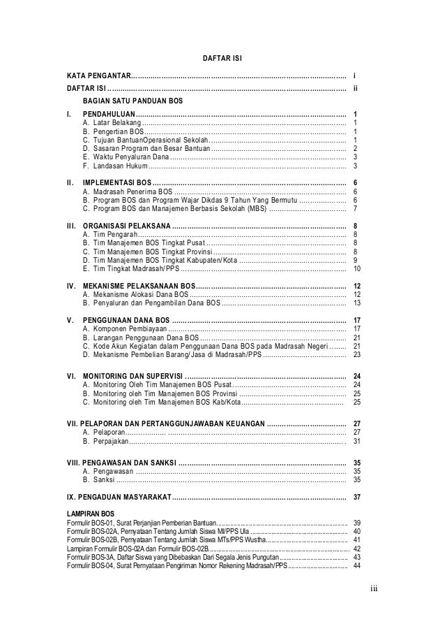 Petunjuk Teknis Laporan BOS Madrasah (MI-MTs-PPs) Tahun 2014