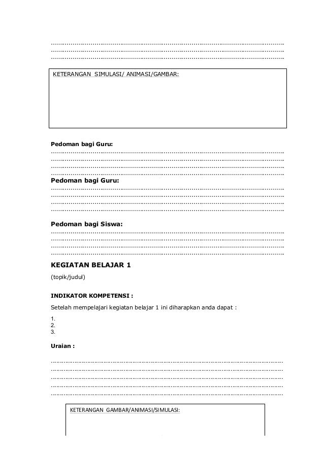 Petunjuk Teknis Menulis Modul Online