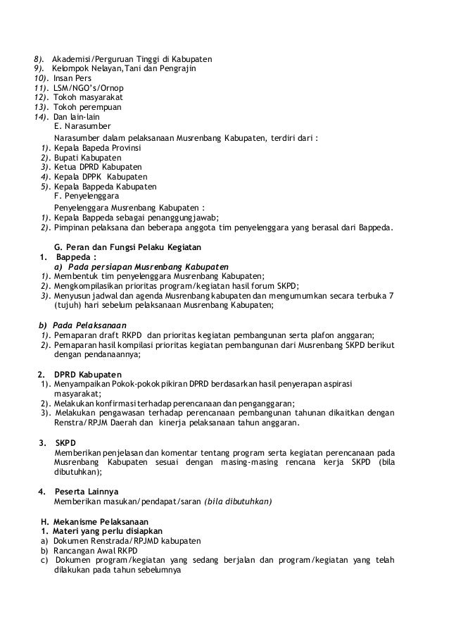 Petunjuk teknis pelaksanaan musrenbang tahun 2011 Petunjuk teknis pelaksanaan musrenbang tahun 2011