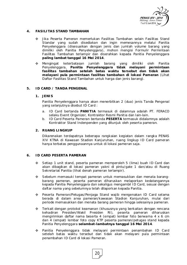 Juknis Penas Tahun 2014