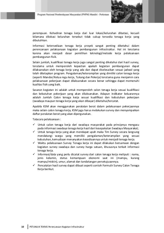 Juknis & Proposal kegiatan infrastruktur 2014