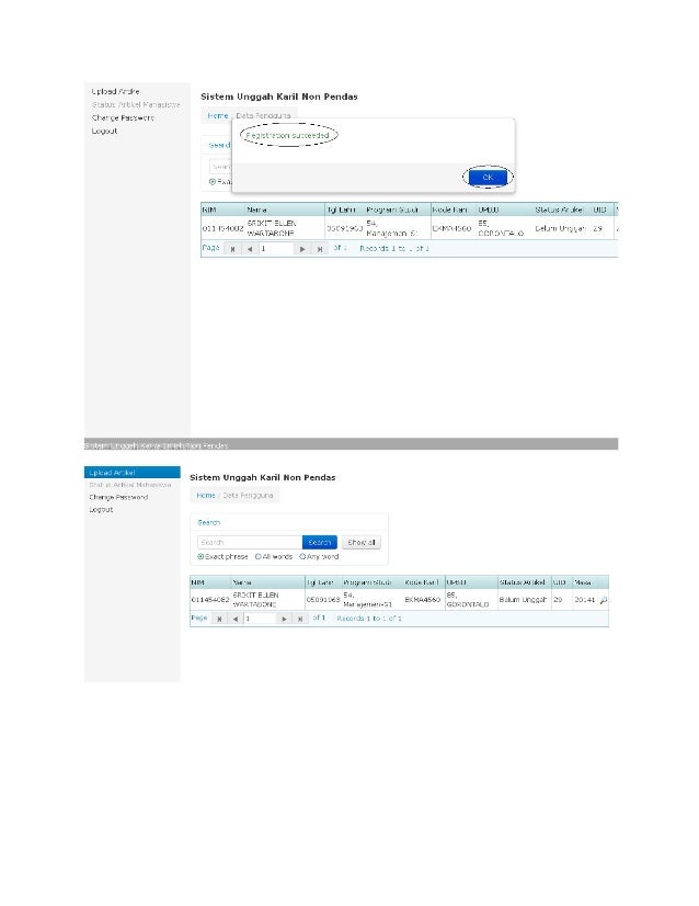 Petunjuk unggah karil