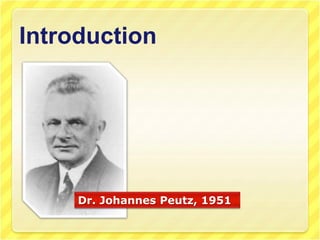 Introduction
Dr. Johannes Peutz, 1951