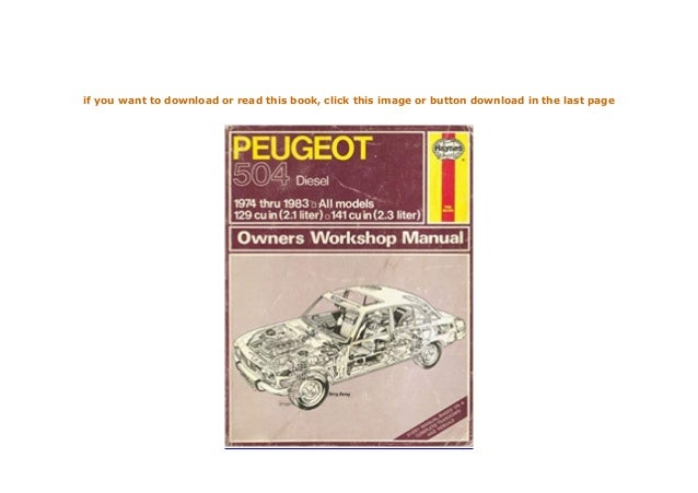 P.D.F_book Peugeot 504 Diesel Owners Workshop Manual Haynes Automotiv…