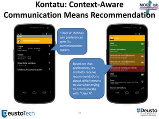 24
Q-Apps: Quality-in-use
assessment framework for mobile apps
The main goal of this project is to design a non-intrusive methodology and
platform for automatically assess the quality-in-use of mobile applications.
 