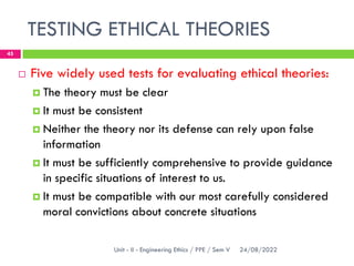Testing Ethics Professional Ethics - Engineering ethics | PDF