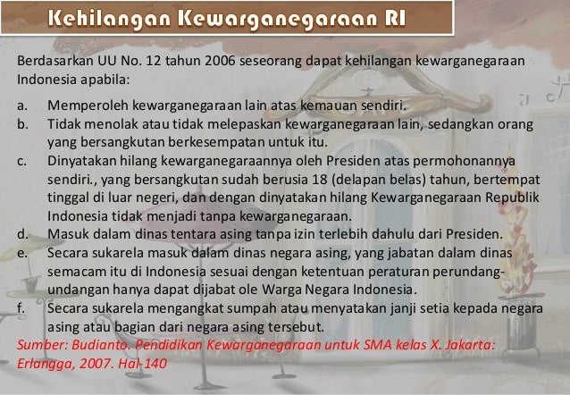 Pewarganegaraan Indonesia Pewarganegaraan Indonesia
