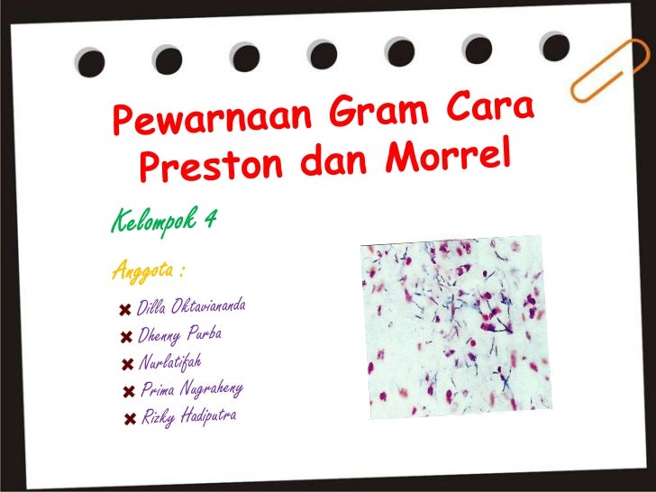 Pewarnaan Gram Metode Preston Dan Morrel