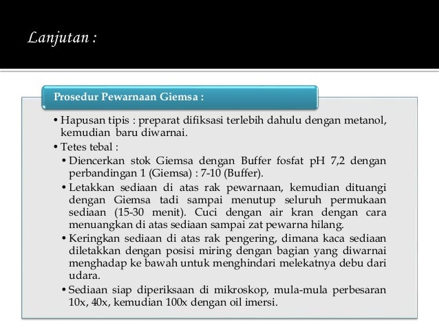 Pewarnaan Parasit Dan Jamur