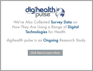 We've Also Collected Survey Data on
   How They Are Using a Range of Digital
          Technologies for Health

digihealth...
