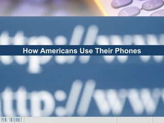 Americans and Mobile Computing: Key Trends in Consumer Research