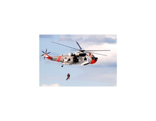 Helicopter and rescuer