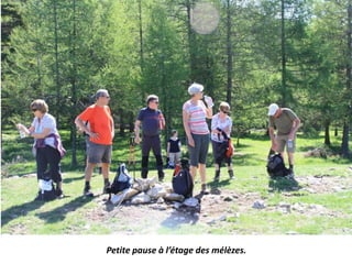 Petite pause à l’étage des mélèzes.
 