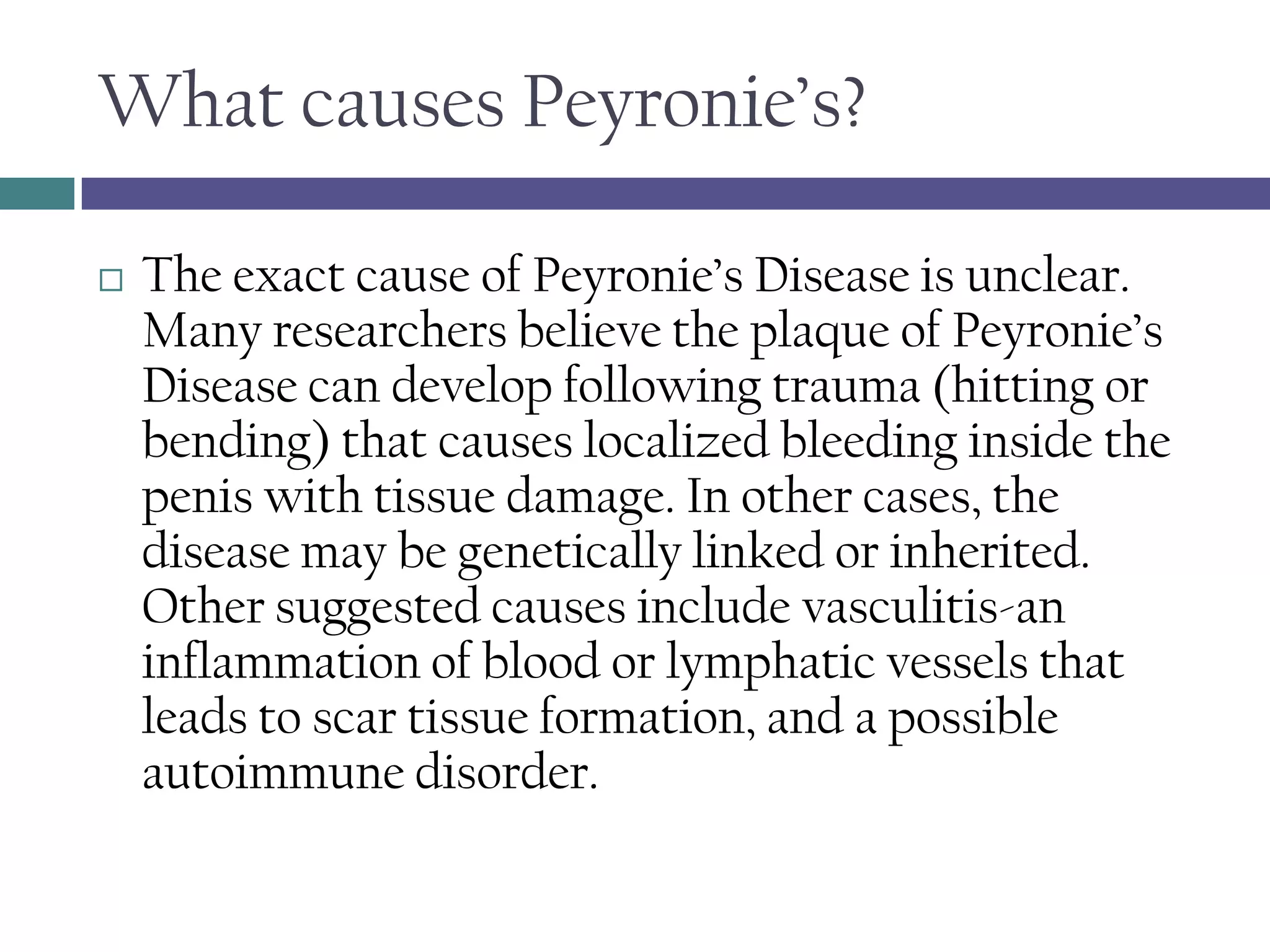 Peyronie’s disease | PPTX
