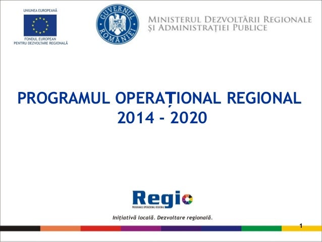 Programul OperaÈional Regional 2014 2020