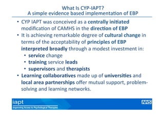 Cyp Iapt Principles.pdf Peter Fonagy CYP IAPT Programme | PDF