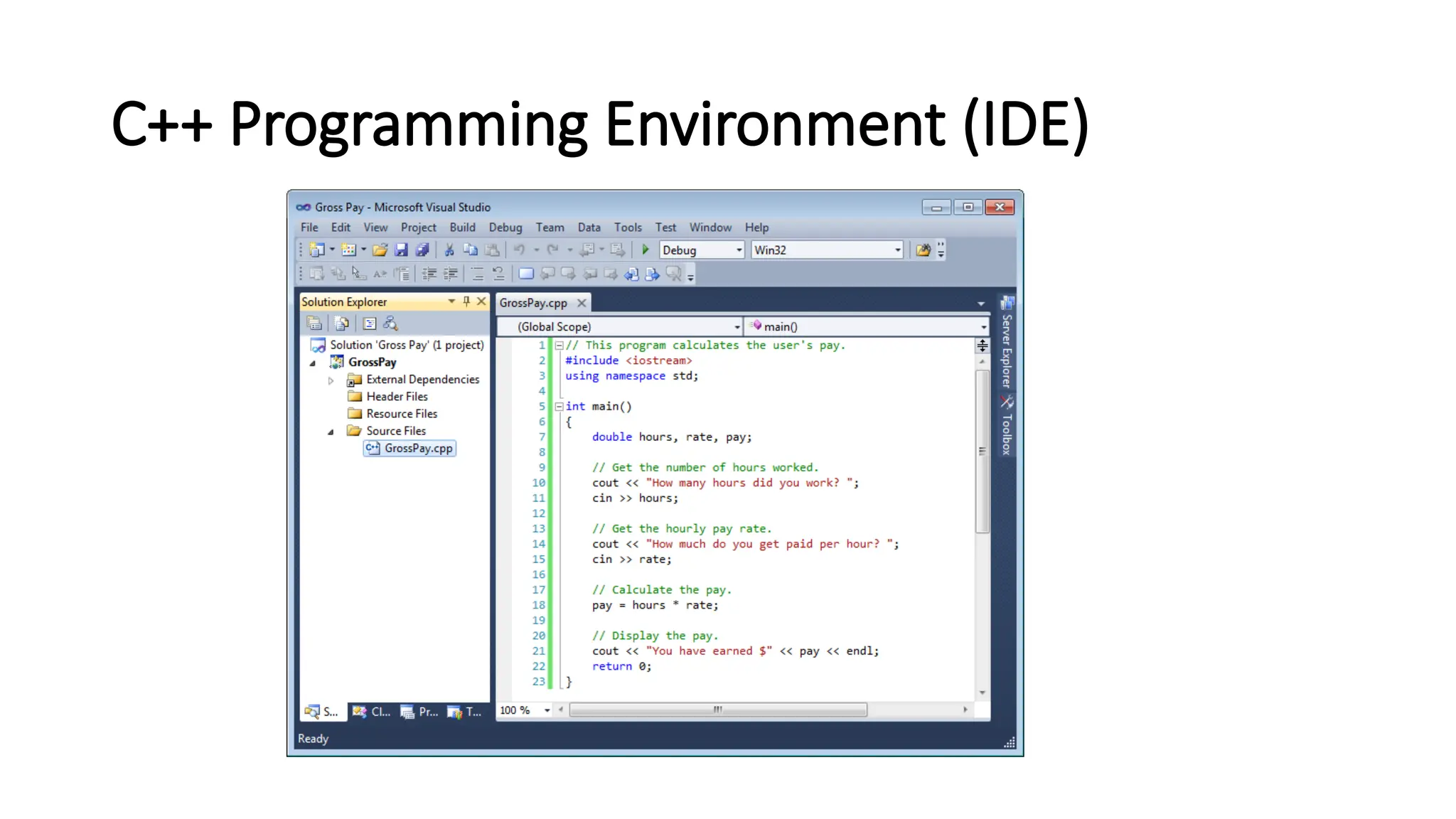 C++ Programming Environment (IDE)
 