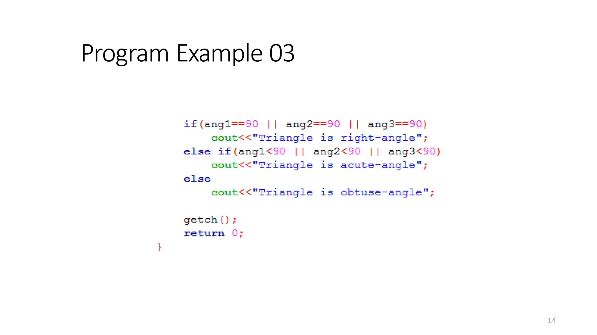 Program Example 03
14
 