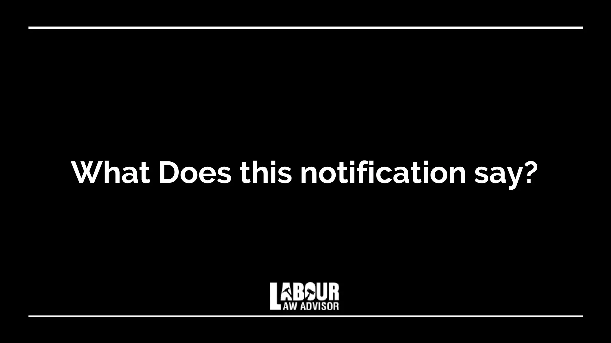 What Does this notification say?
 