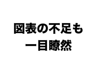 図表の不足も
 一目瞭然
 