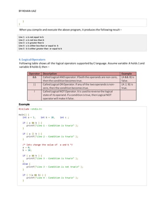 Programming Fundamentals lecture 7 | DOCX