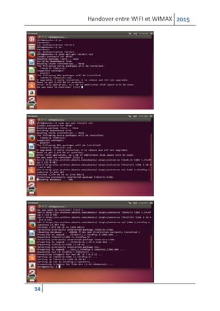 Handover entre WIFI et WIMAX 2015
34
 