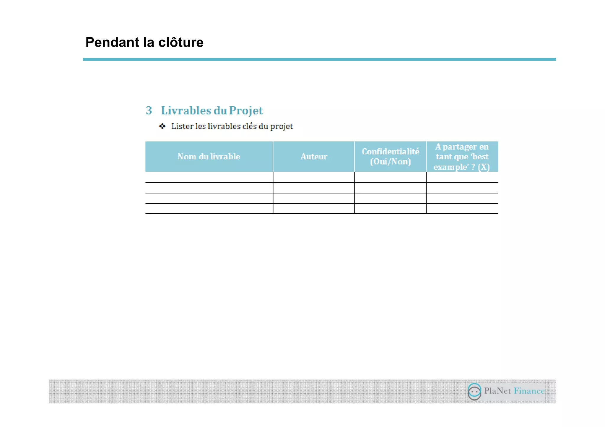 Un acteur au service du développement du
secteur
Pendant la clôture
 