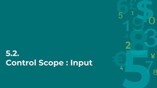 5.2.
Control Scope : Input
 