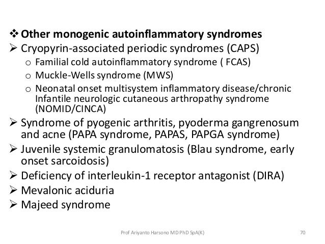 Cryopyrin-Associated Autoinflammatory Syndrome (CAPS ...