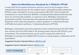 Suggested Extraction Standard Mixture: MPFAC-C-ES
Suggested Injection Standard mixture: MPFAC-C-IS
 