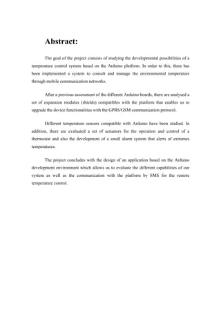 Abstract About Arduino Arduino GSM/GPRS | PDF
