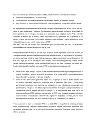 PFC como hacer | PDF