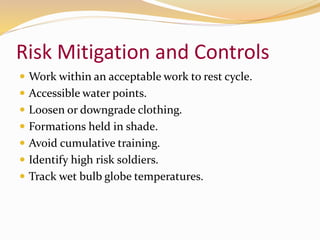 Army Heat Injuries | PPTX