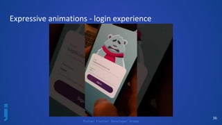Poznan Flutter Developer Group
36
Expressive animations - login experience
 