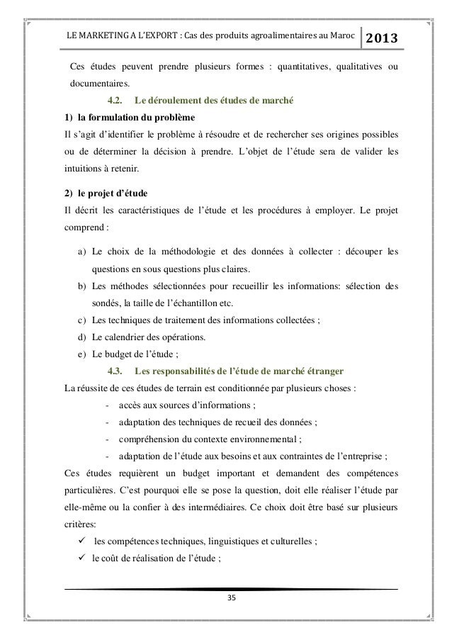 Exemple D étude De Marché Pdf - Exemple de Groupes